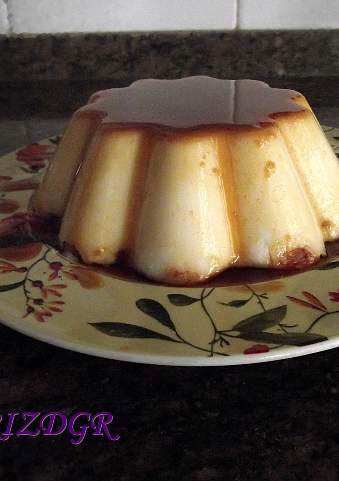 Una foto de Flan de cuajada con queso Philadelphia