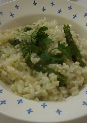 Una foto de Arroz blanco y verde