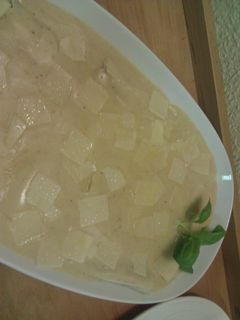Una foto de Canelones de rape con setas y tófona