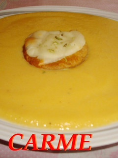 Foto principal de Crema fria de calabaza y espárragos