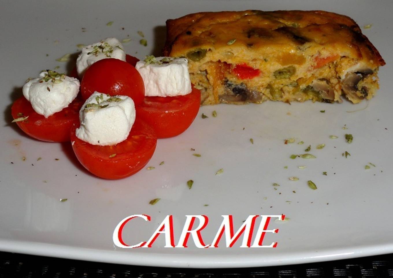 Pastel de calabaza y champiñones<br />