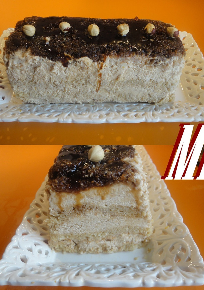 Una foto de Tarta helada de avellanas