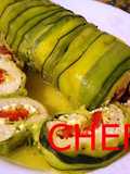 Rollo de calabacín y pollo