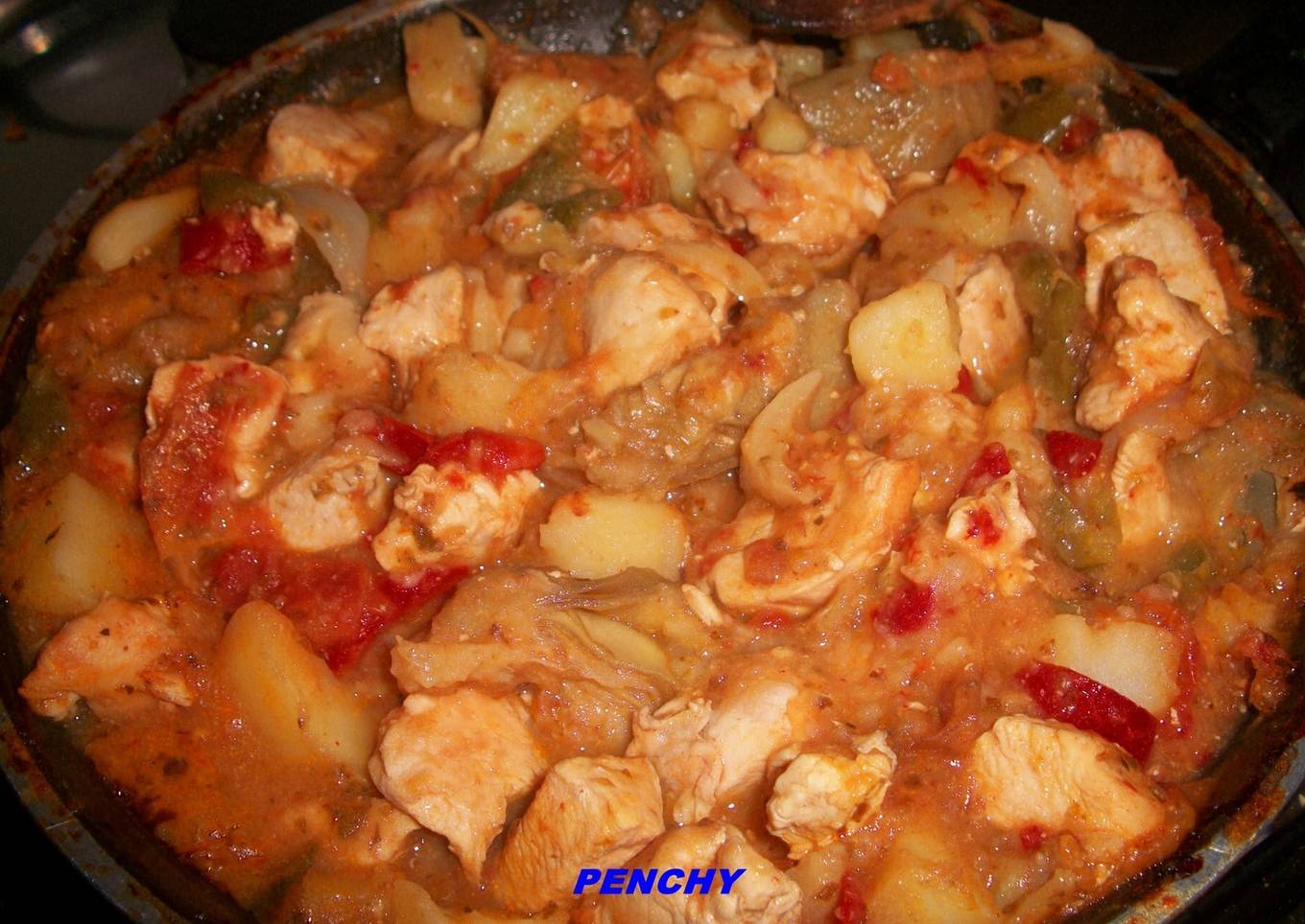 Frito de pechugas de pollo con verduras<br />