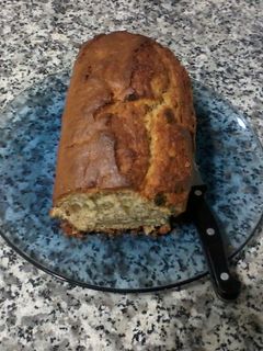 Una foto de BIZCOCHO DE PLATANO Y PASAS