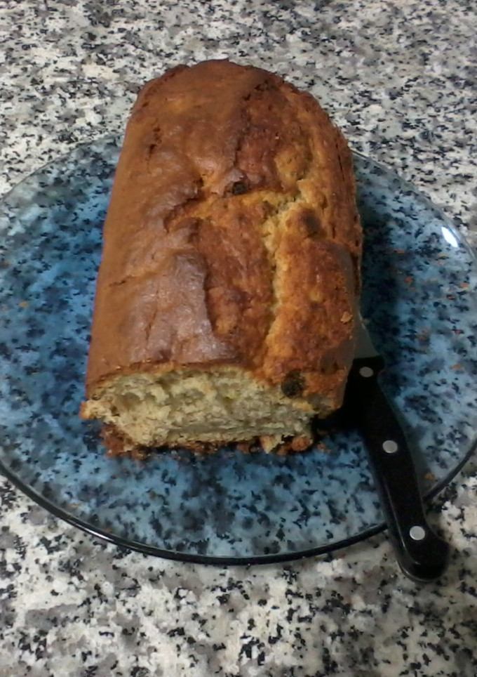 Una foto de BIZCOCHO DE PLATANO Y PASAS