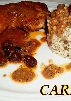 Una foto de Pollo asado con salsa de avellanas