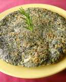 Tortilla de espinacas frescas con setas shiitake