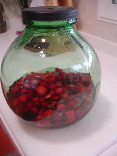 Una foto de Cerezas ecológicas con aguardiente