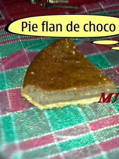Una foto de Pie flan de chocolate