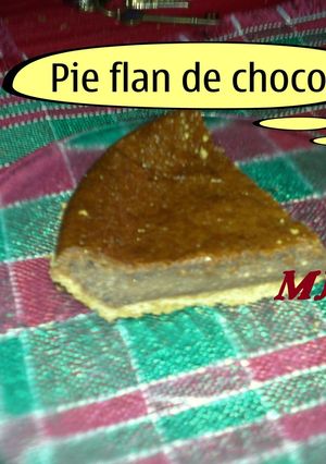 Una foto de Pie flan de chocolate