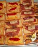 Mini Tostas variadas para aperitivo