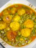 Albóndigas de pollo con habas