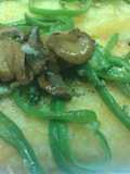 Bacalao sobre un tejido vegetal