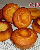 Magdalenas con mousse de yogurt de limón