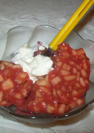 Una foto de Helado con frutas