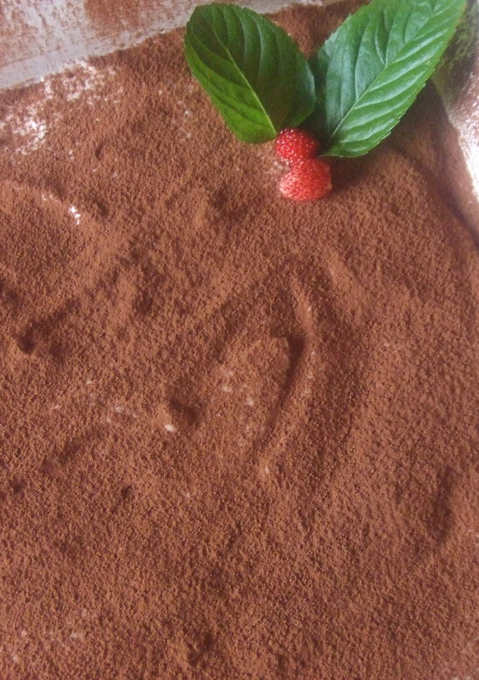 Una foto de Tiramisú especial con melocotones