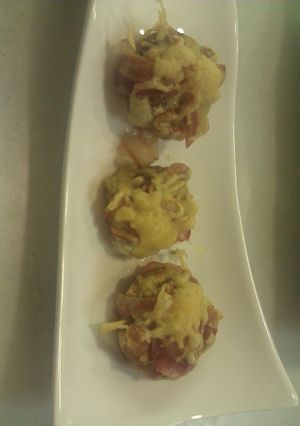 Una foto de Champiñones rellenos de queso
