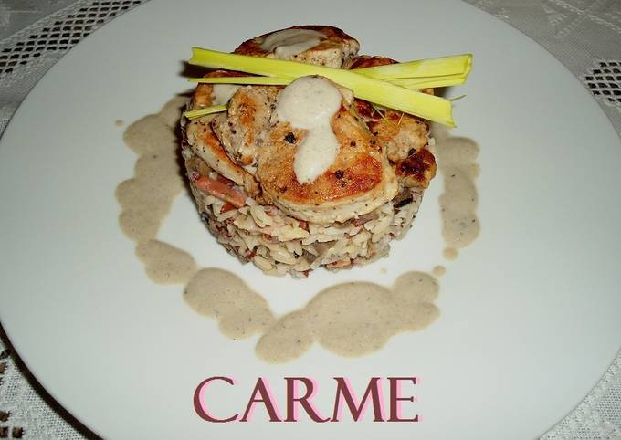 Foto principal de Tartar de arroces con jamón y champiñones
