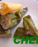 Pimientos italianos rellenos de salchichas