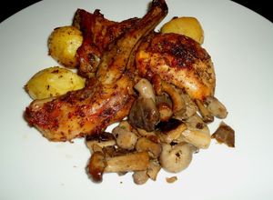Una foto de Conejo asado