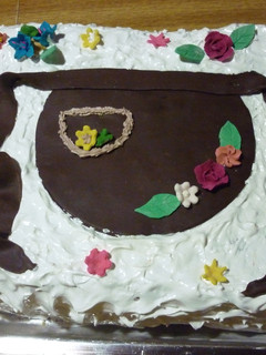 Una foto de Torta de cumpleaños Delantal coqueto