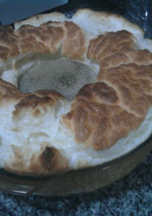 Una foto de Suflé de queso gouda picante