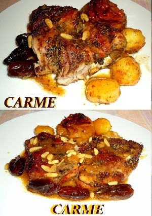 Una foto de Paletillas de cordero al horno con frutos secos y manzanas
