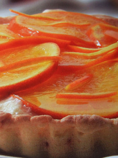 Una foto de Tarta de naranjas y crema al Cointreau