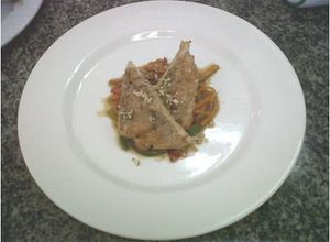 Una foto de Filete de res en salsa Burguignonne