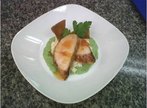 Una foto de Pechuga de pavo al chabacano