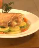 Muslitos de pollo al tomillo y papas