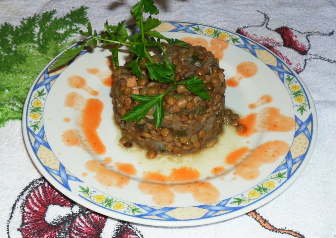 Lentejas picantes con cerdo<br />