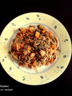Una foto de Espaguetis vegetales