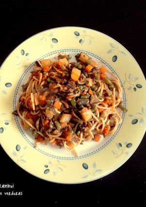 Una foto de Espaguetis vegetales