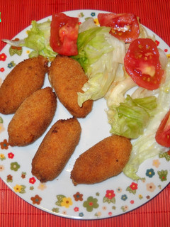 Una foto de Croquetas de calabacín y jamón