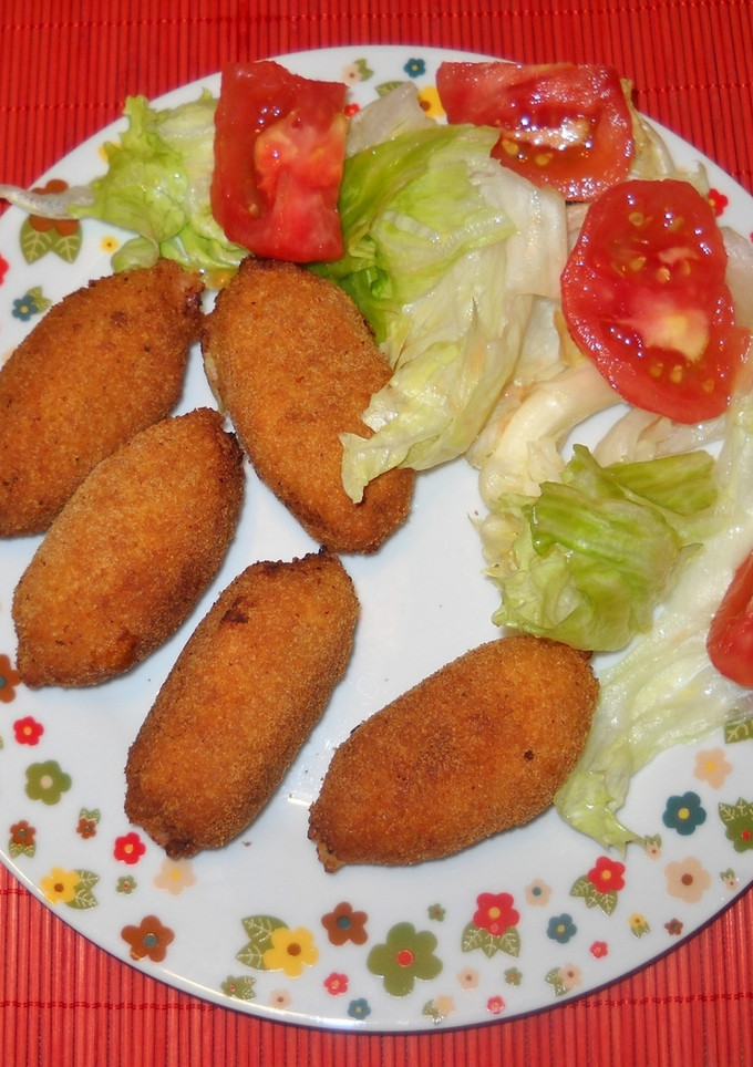 Una foto de Croquetas de calabacín y jamón
