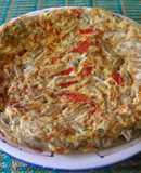 Tortilla de setas y pimientos del piquillo