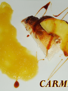 Una foto de Pastel de queso mascarpone y piña en microondas