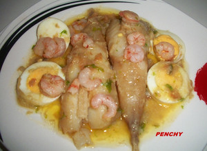 Foto principal de Cazuela de colas de rape con gambas en salsa verde