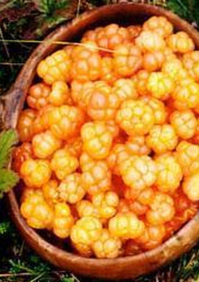Una foto de Crema de moras amarillas