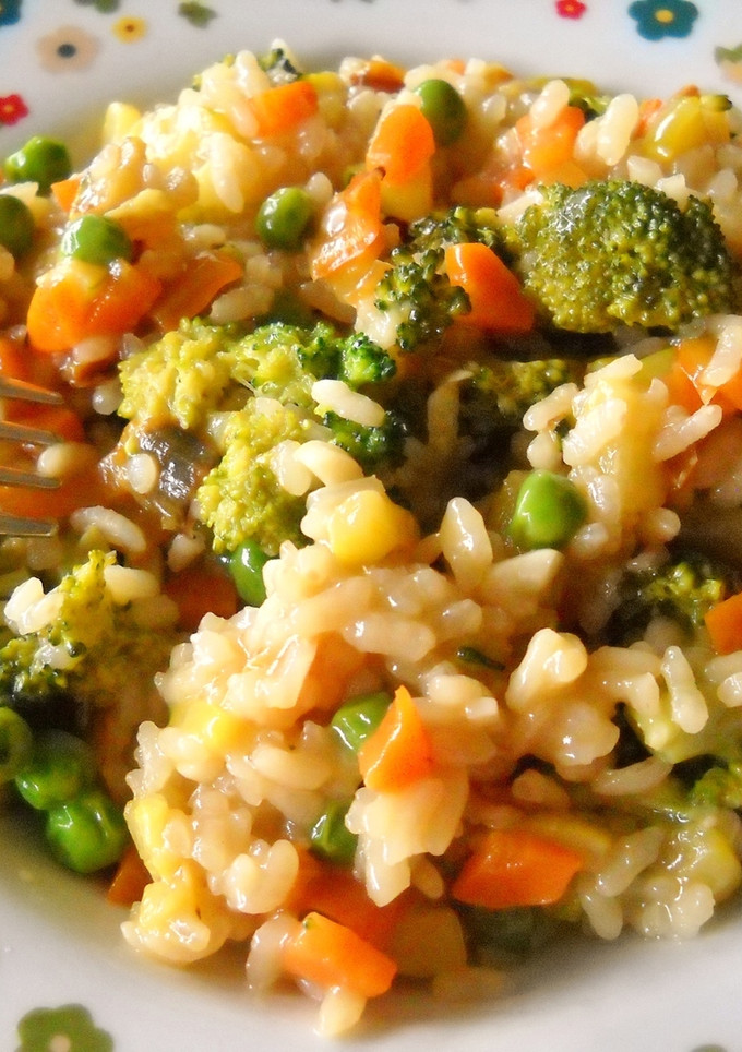 Una foto de Risotto de hortalizas