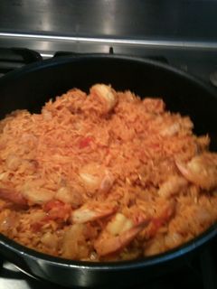 Una foto de Arroz con Camarones