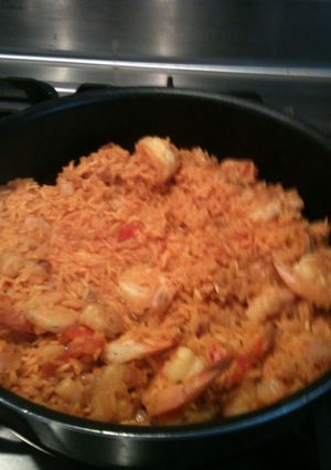Una foto de Arroz con Camarones