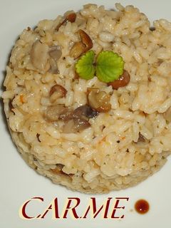 Una foto de Risotto de setas cultivadas