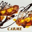Crêpes de chocolate con plátano al caramelo