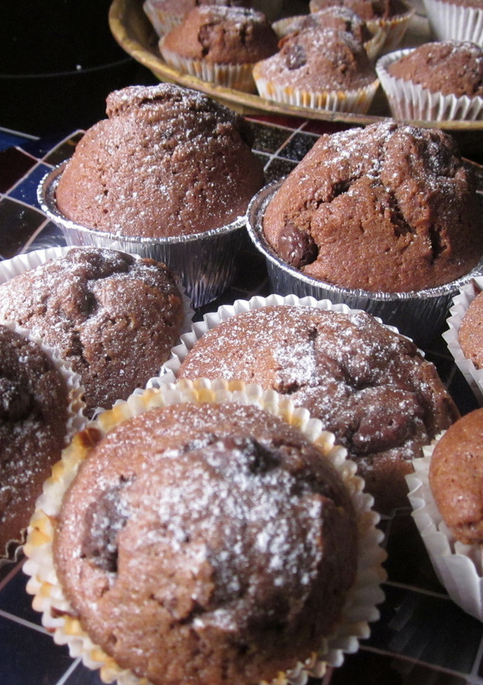 Una foto de Muffins de chocolate con conguitos