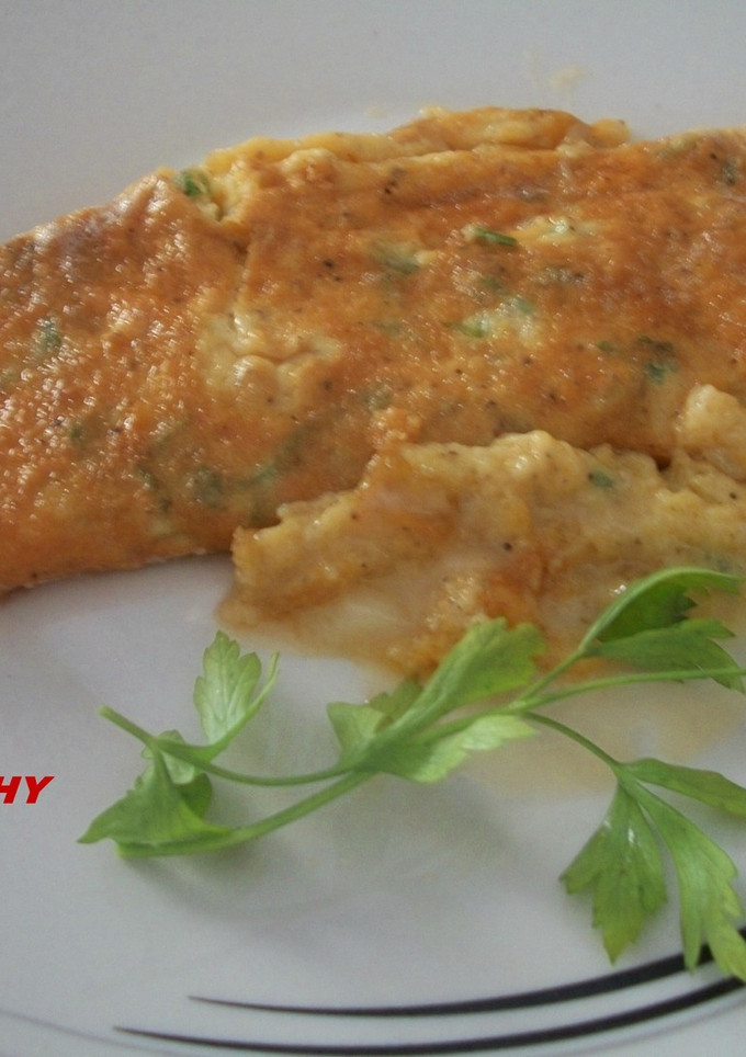 Una foto de Tortilla de queso de cabra al perejil