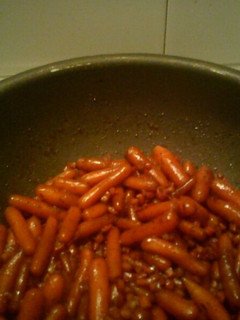 Una foto de Wok de mini-zanahorias con jamón y PX
