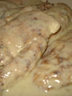 Una foto de Pechugas con nata